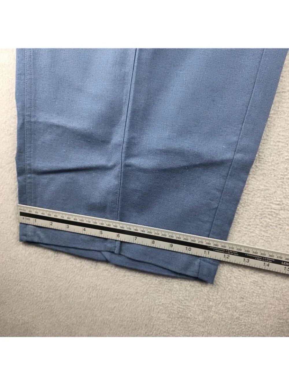 Jordan Two3 Pants Mens 44x34 Blue Linen Cotton Flat Front Tapered NWT